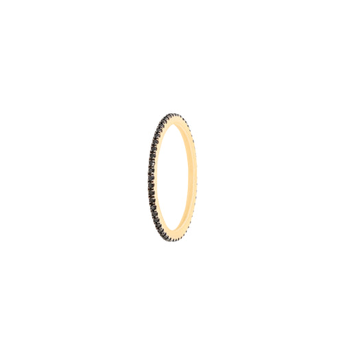 Fabula Skinny Ring - Black diamonds