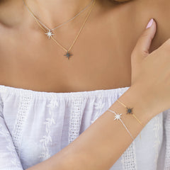 Starburst Necklace- Black Diamonds - Fabula Jewels Store