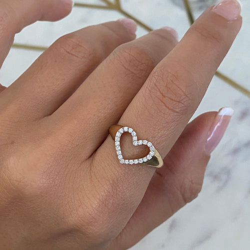 Diamond Heart Ring - Fabula Jewels