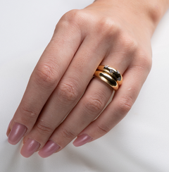 Gold Stars Dome Ring