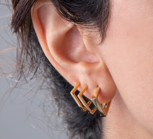 Fabula Slim Square Earrings