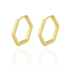 Slim Hexagon Earrings