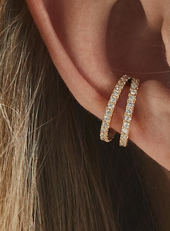 Single Double Diamond Ear Cuff