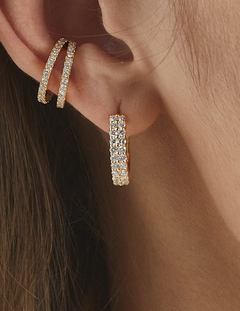 Double Diamond Ear Cuff - Fabula Jewels in Dubai, UAE