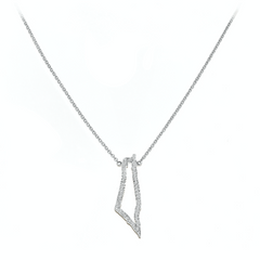 Diamond Hometown Map Necklace