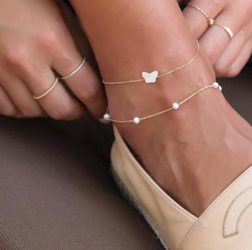 Gold Pearl Quest Anklet