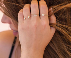 Gold Sparkle Chain Ring