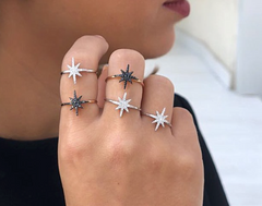 Starburst Ring - Black diamonds - Rings Collection