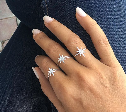 Starburst Ring - White diamonds - Rings Collection