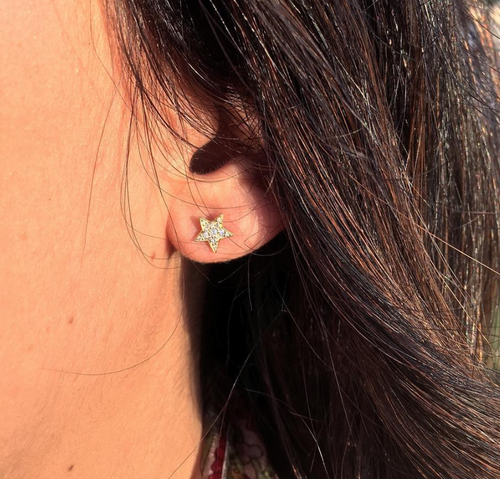 Gold Star Struck Earring (Single)