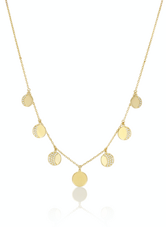 Moon Phase White Diamond Choker