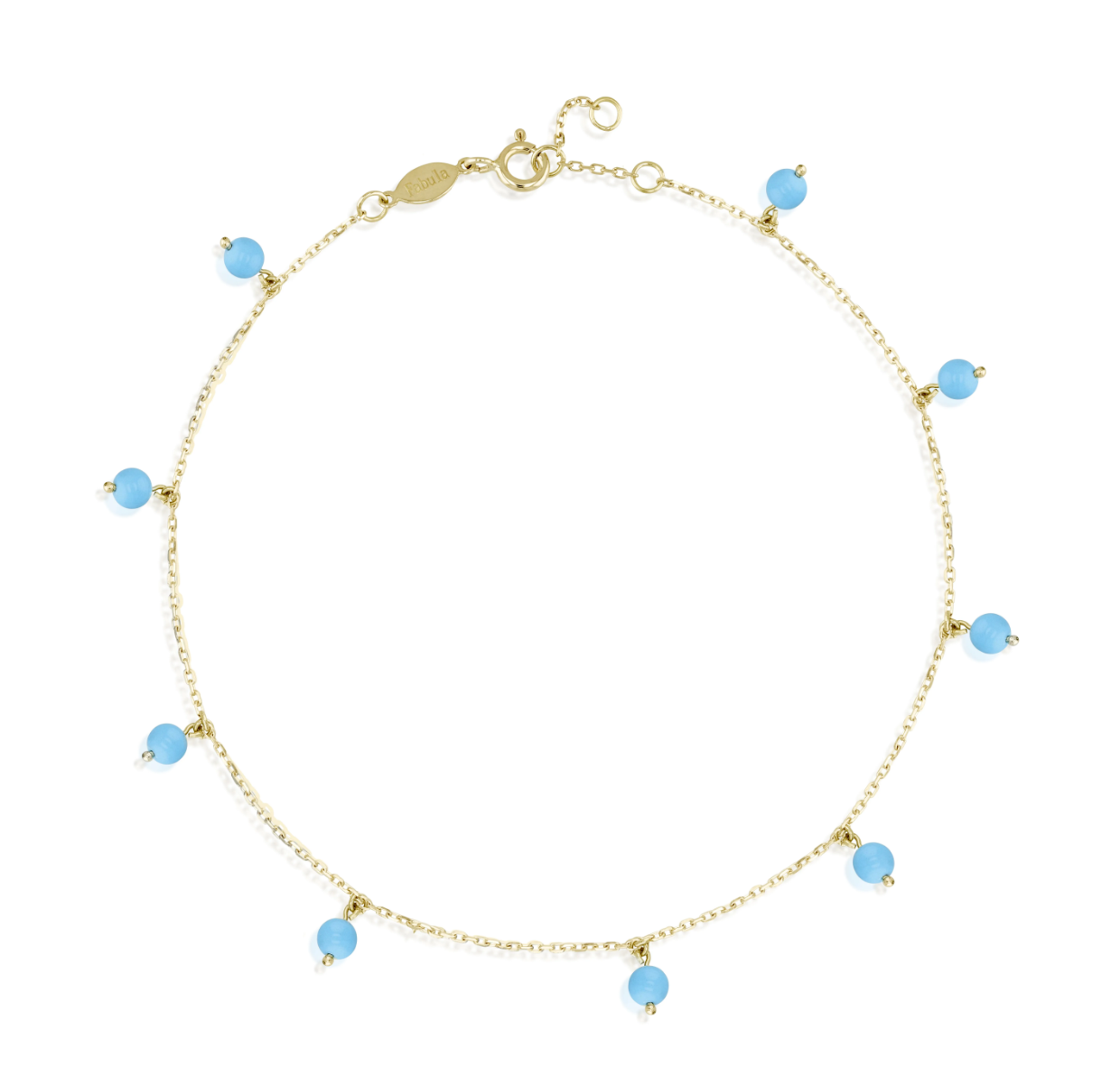 Turquoise  Droplets Anklet
