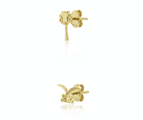 Saudi Palm & Sword Earring Design