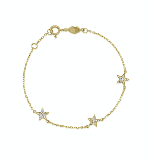 Triple Diamond Star Bracelet - Fabula Jewels Store