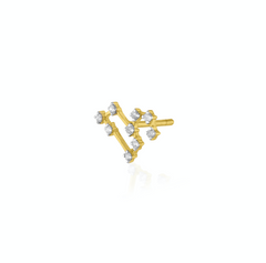 Gold Leo Constellations Earring