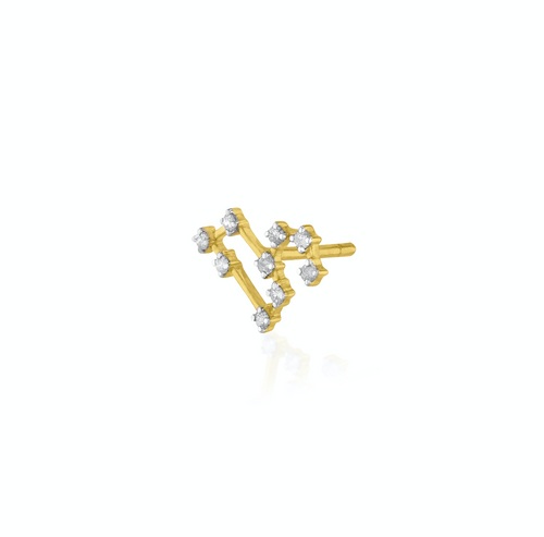 Gold Leo Constellations Earring