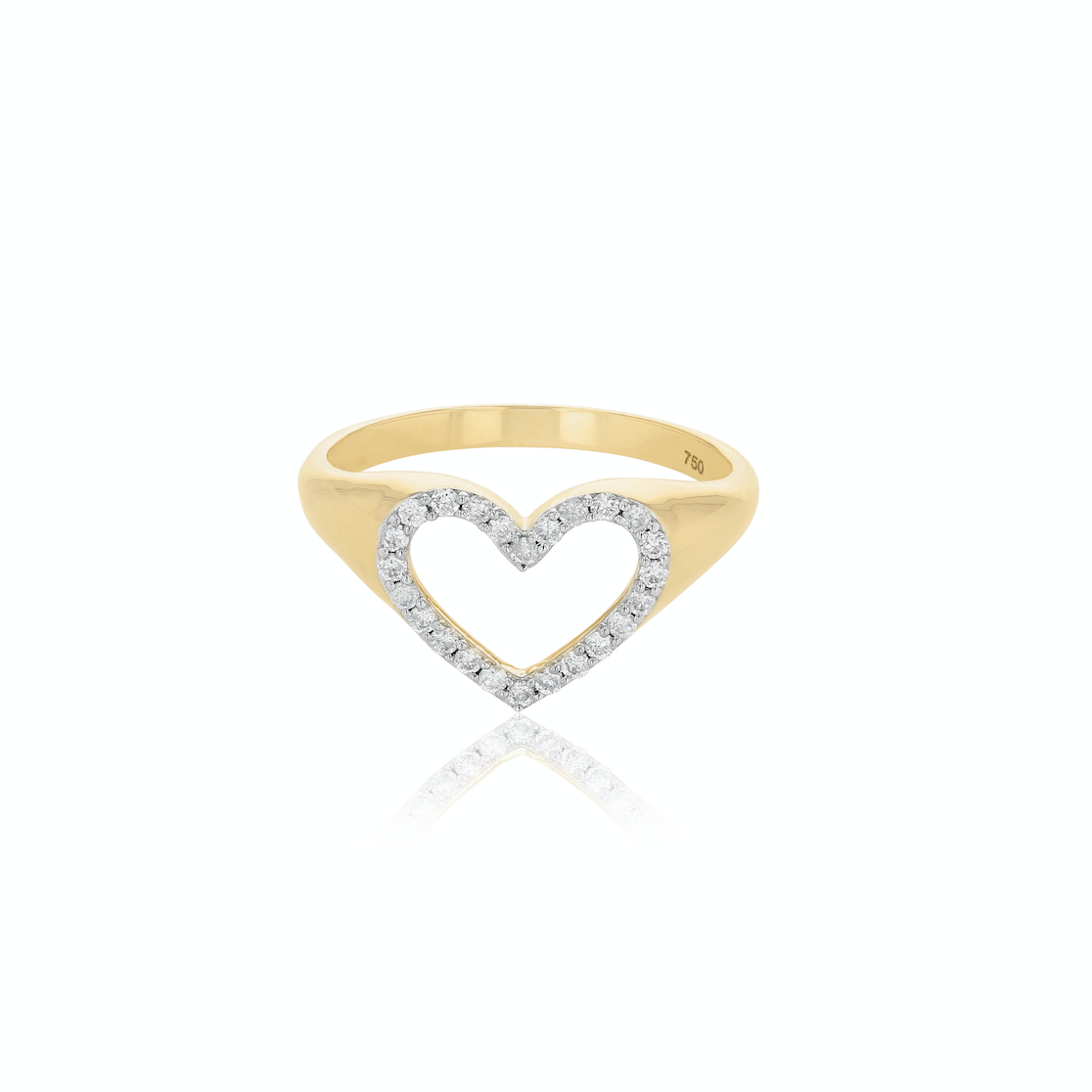 Diamond Heart Ring - Main Image