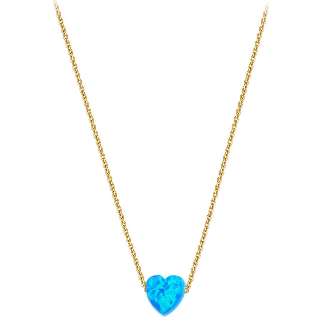 Something blue - Heart Necklace