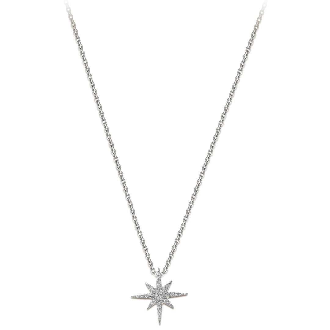 Starburst Necklace- White Diamonds
