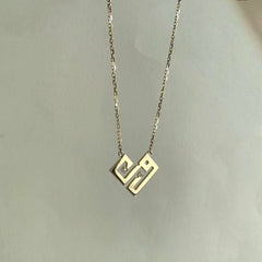 Heart-Shape Initials Necklace from Fabula Jewels