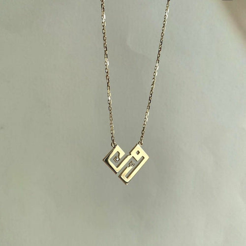 Heart-Shape Initials Necklace from Fabula Jewels