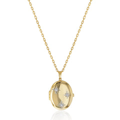 Oval Stars Locket