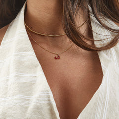 Kufi Enamel Letter Necklace - Fabula Jewels