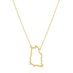 Hometown Map border Necklace