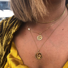 Bubbled Coin Necklace - Fabula Jewels Store