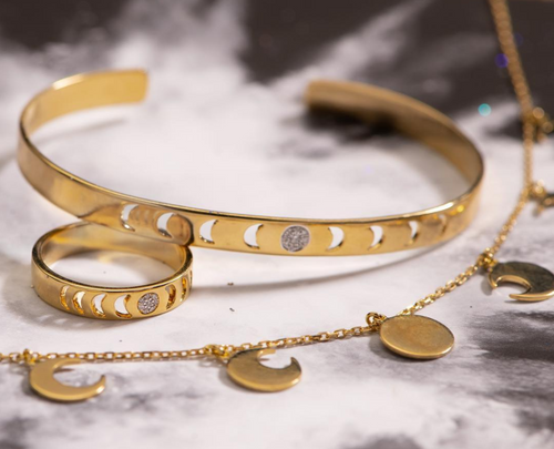 Moon phase Bangle - Fabula Jewels