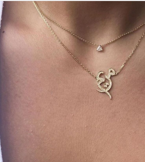 Fabula Name Studded in Diamonds Necklace