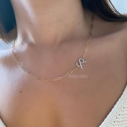 Customized Paperclip Necklace - Fabula Jewels Store