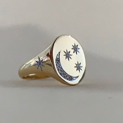 Starry Night Coin Ring Design