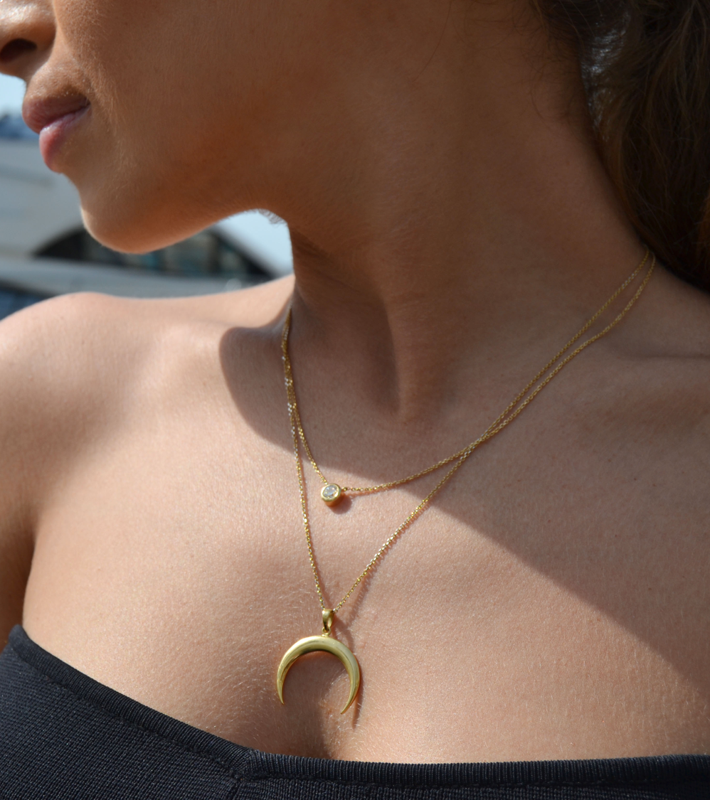 Crescent Necklace.