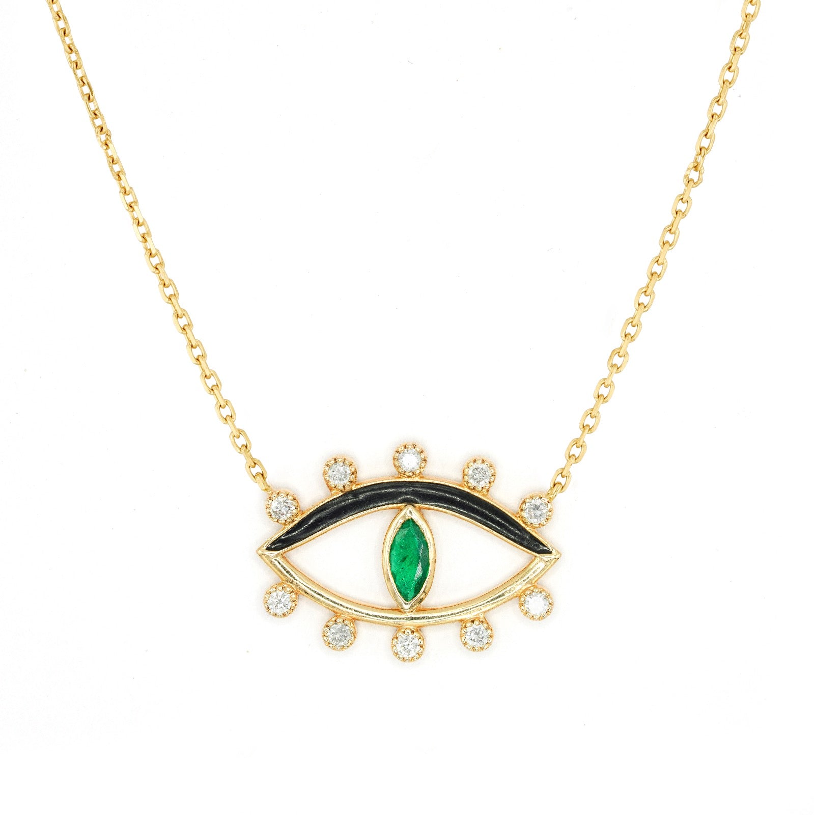 Gleamora Eye Emerald Necklace