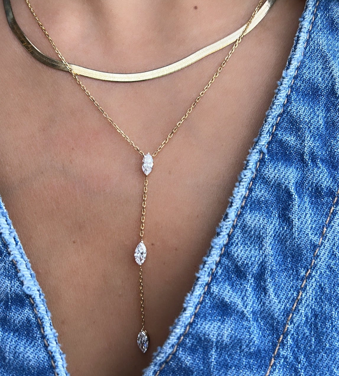 Marquise Drops Necklace