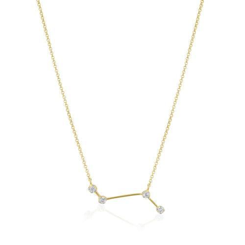 Solid 18k gold Aries Constellations Necklace