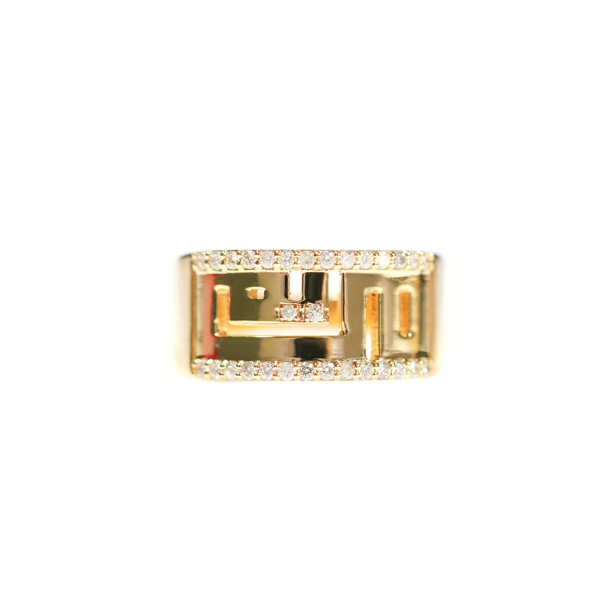 Kufi Name Ring Diamond Frame