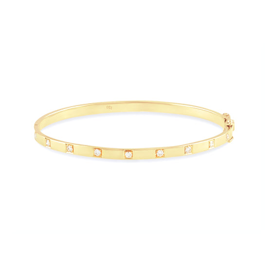 Stackable Bangle (9 Diamonds)