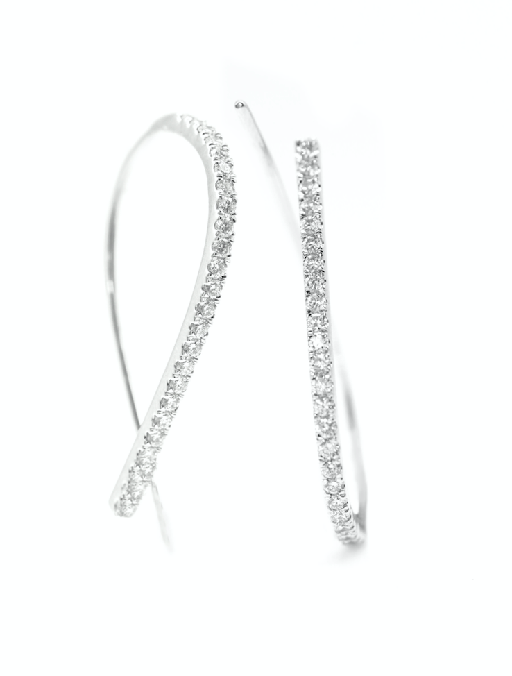 Diamond Hook Earring Pair