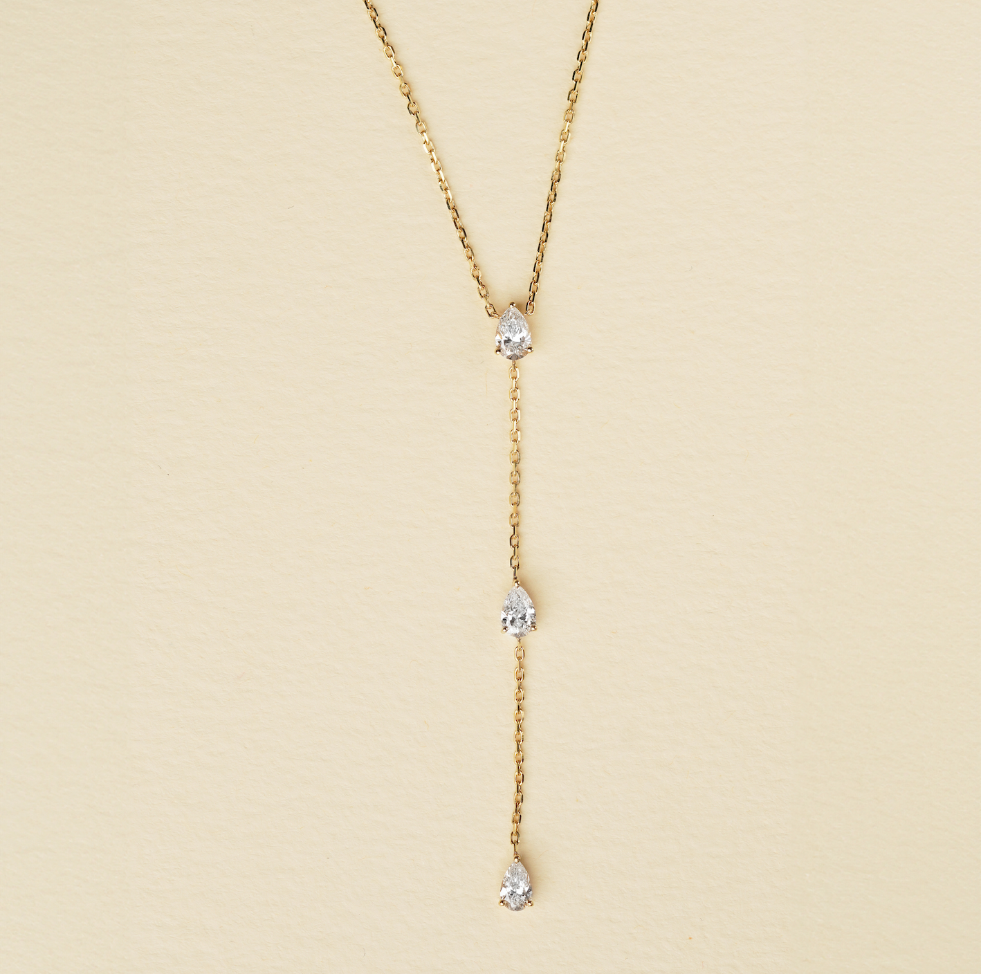 Pear Lariat Necklace