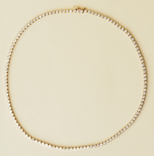 Diamond Bezel Necklace Lab Grown from Fabula Jewels