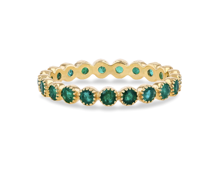 Emerald Bezel Ring.