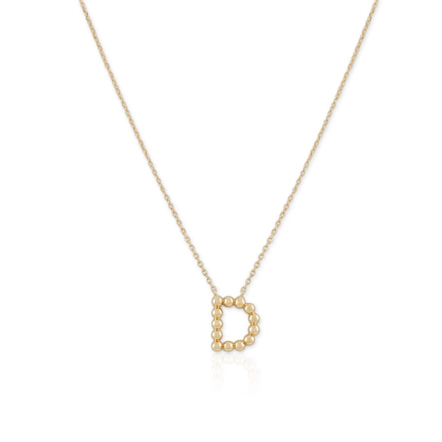 Mia Bubbled Letter Necklace - Small