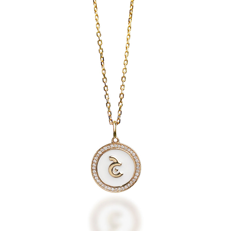 Enamel Coin Necklace