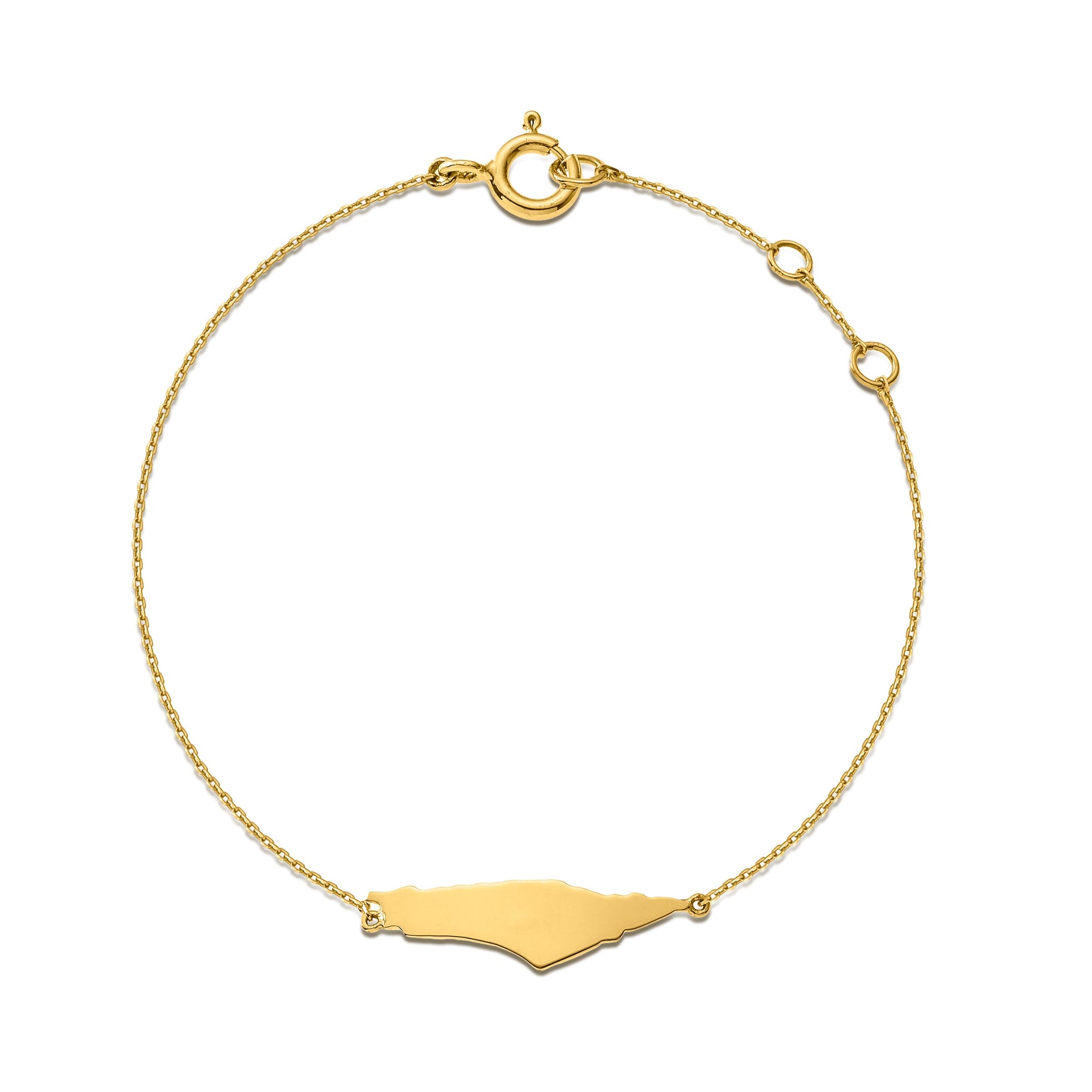Full Gold Map Bracelet