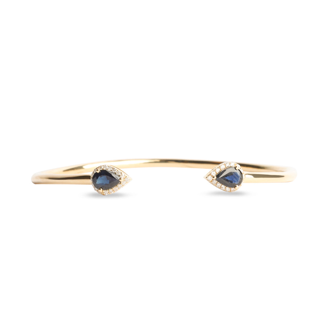 Sapphire with diamonds Bangle