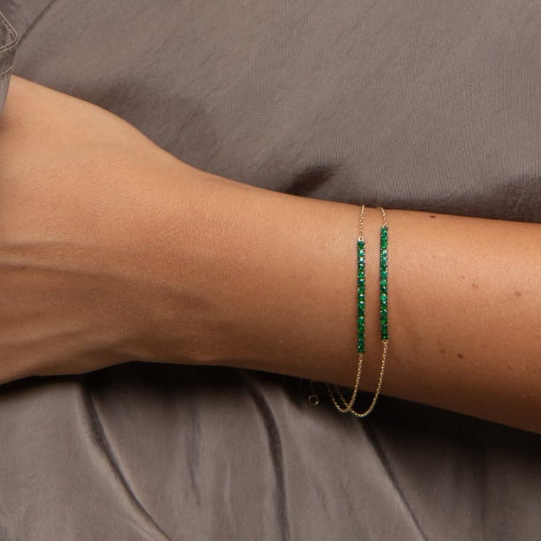 Half Emerald Bracelet