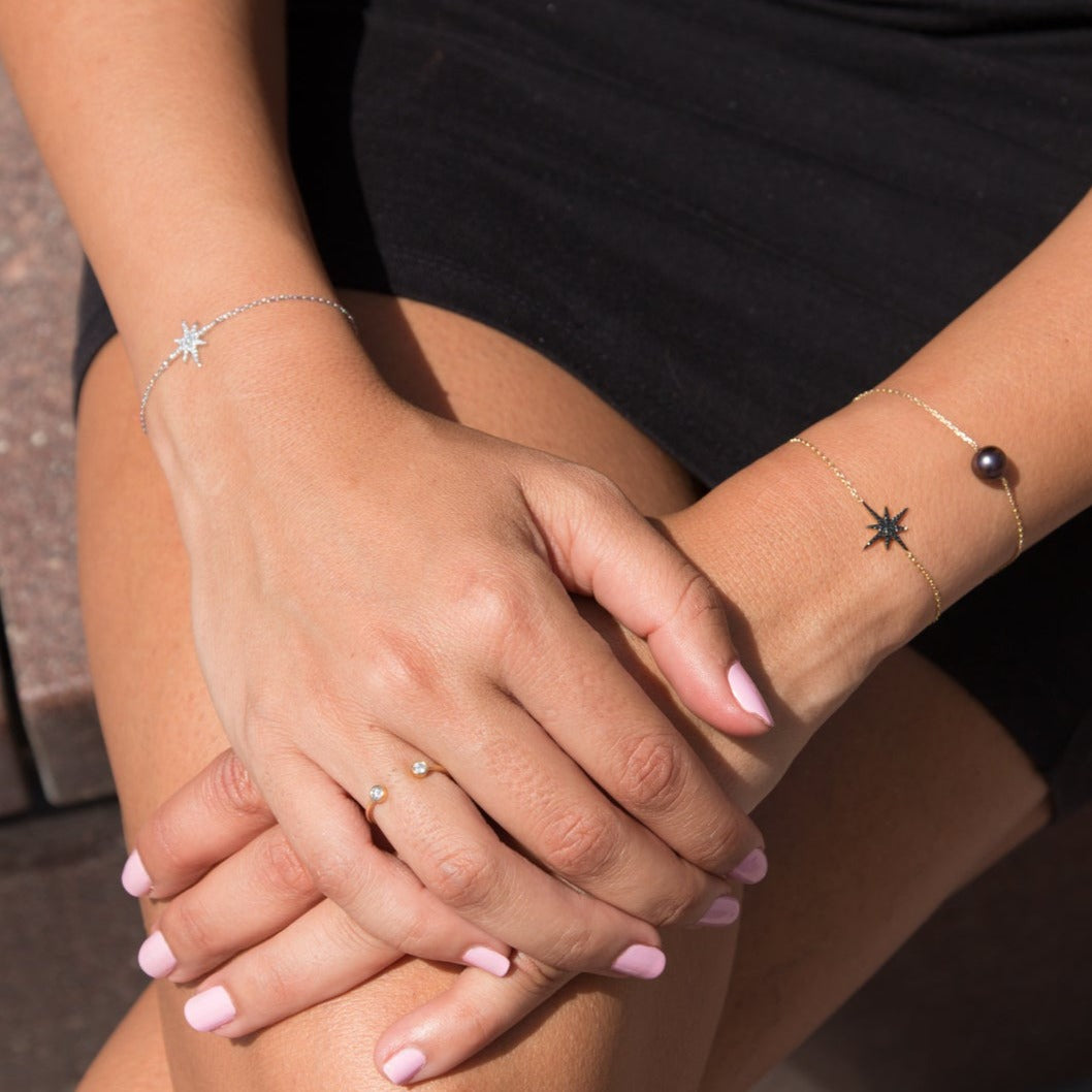 Starburst Bracelet - Black Diamonds