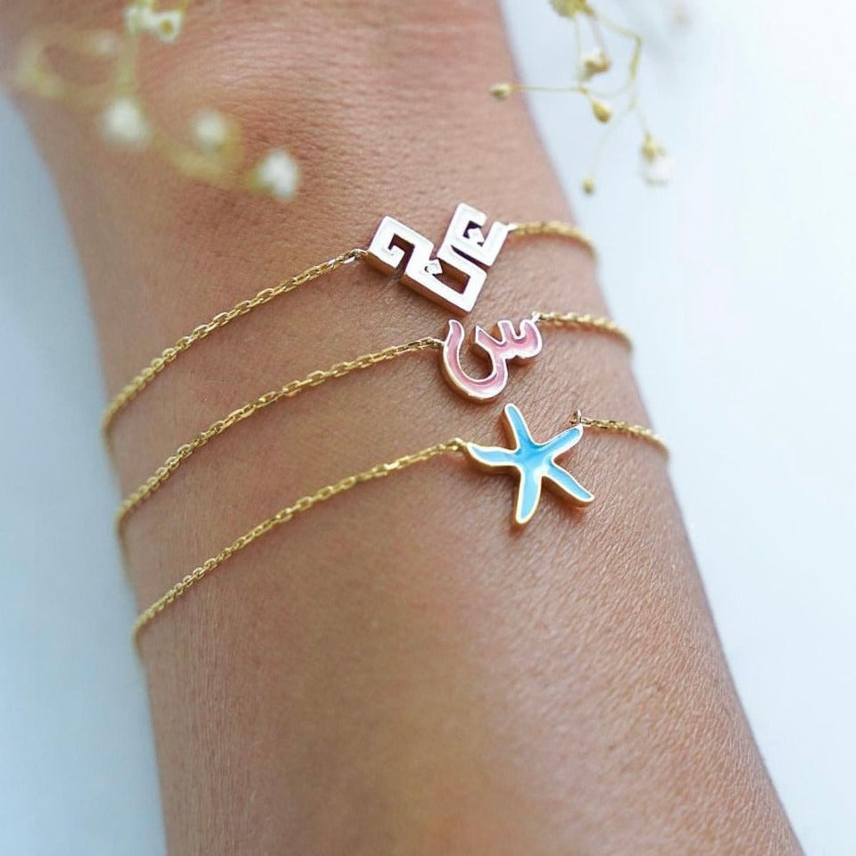 Starfish Enamel Bracelet